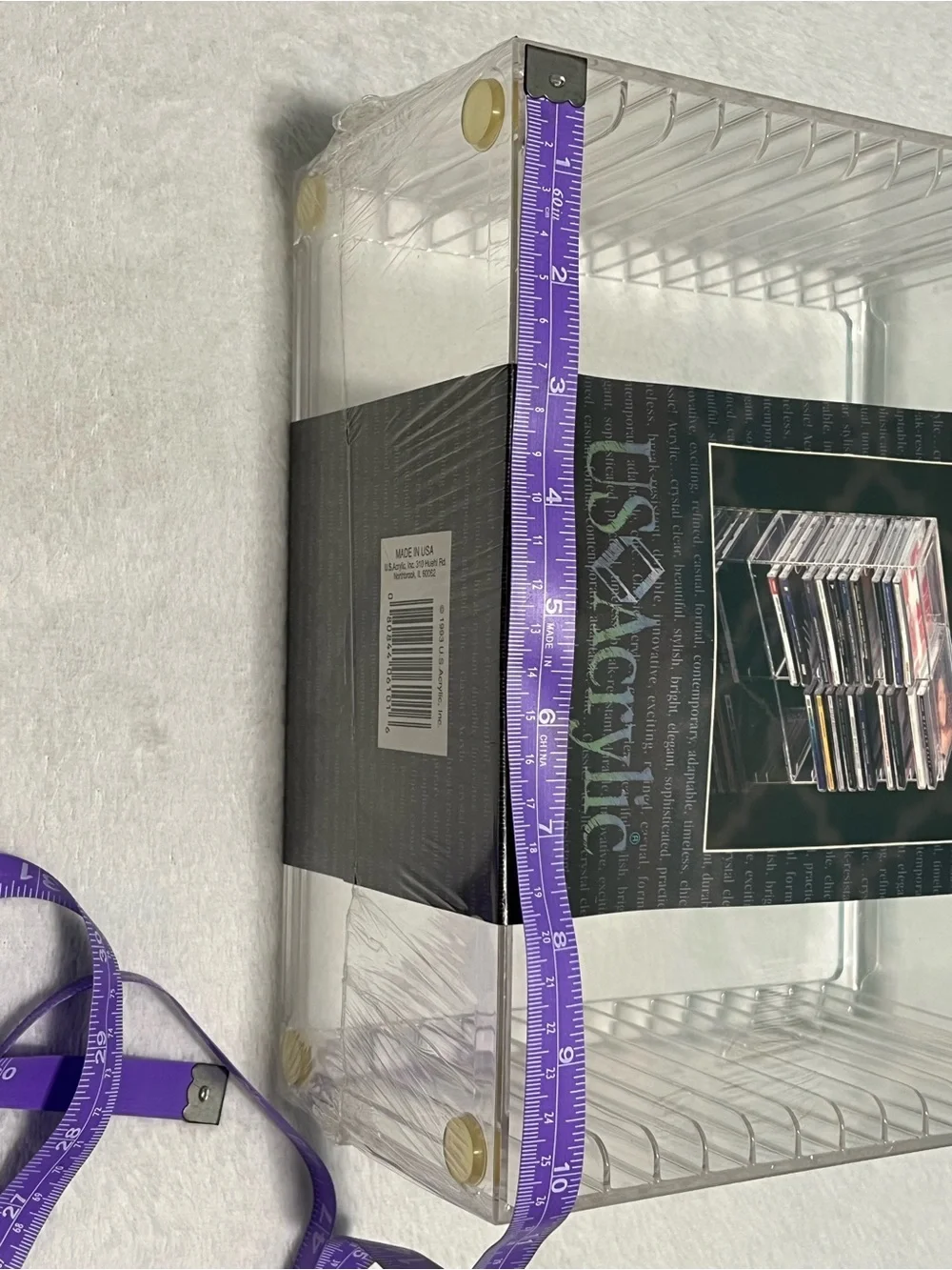 Acrylic Clear Compact Disc Holder- Holds 30 CD’s